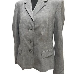 Victor Alfaro wool suit jacket‎ blazer women’s size 10 gray 3 button